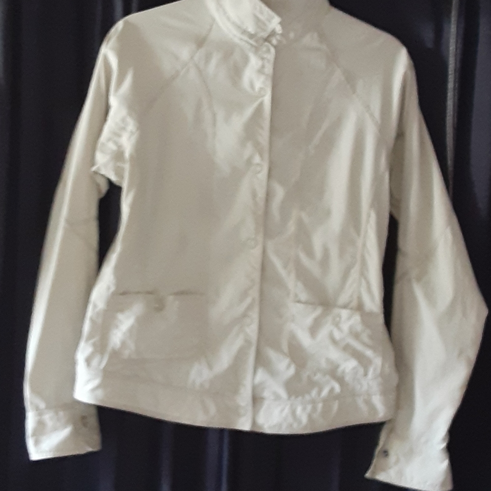 COLUMBIA TITANIUM Jacket Shirt UV Protection Sporty Cream Size Medium